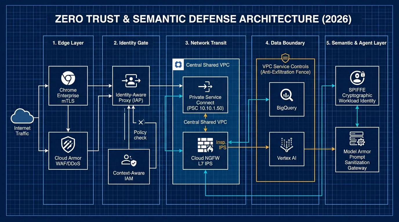 Zero Trust & Semantic Defense Architecture Blueprint (2026)